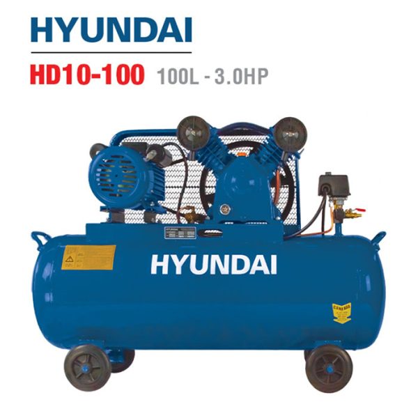 MÁY NÉN KHÍ PISTON HYUNDAI HD10-100 (100L)