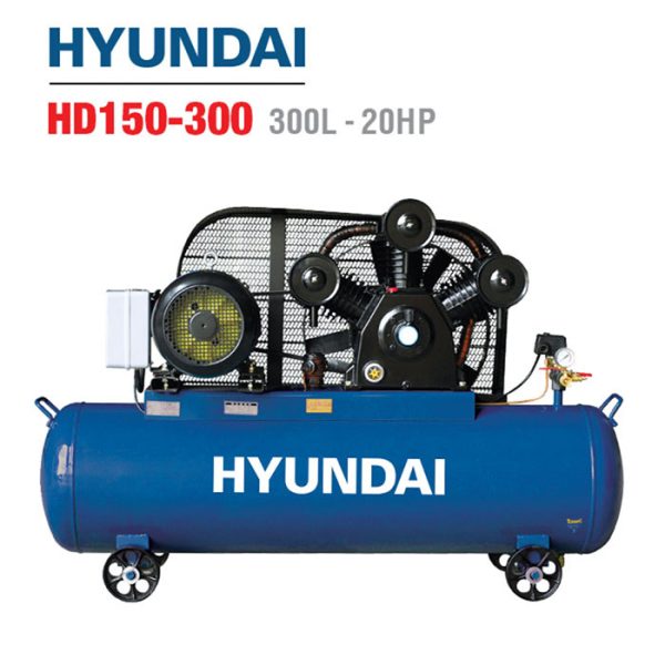 MÁY NÉN KHÍ PISTON 3 PHA HYUNDAI HD150-300 (300L)