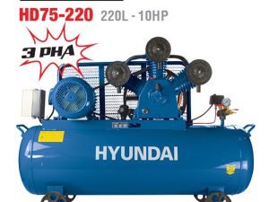 MÁY NÉN KHÍ PISTON 3 PHA HYUNDAI HD75-220 (220L)